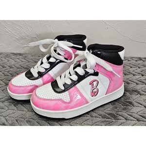 Barbie Court Shoe Mattel High Top Sneakers Pink White Youth Girls  Shoes Size 12